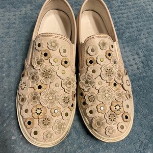 Coach Tea Rose Sneakers in Chalk, US size 8.5 B